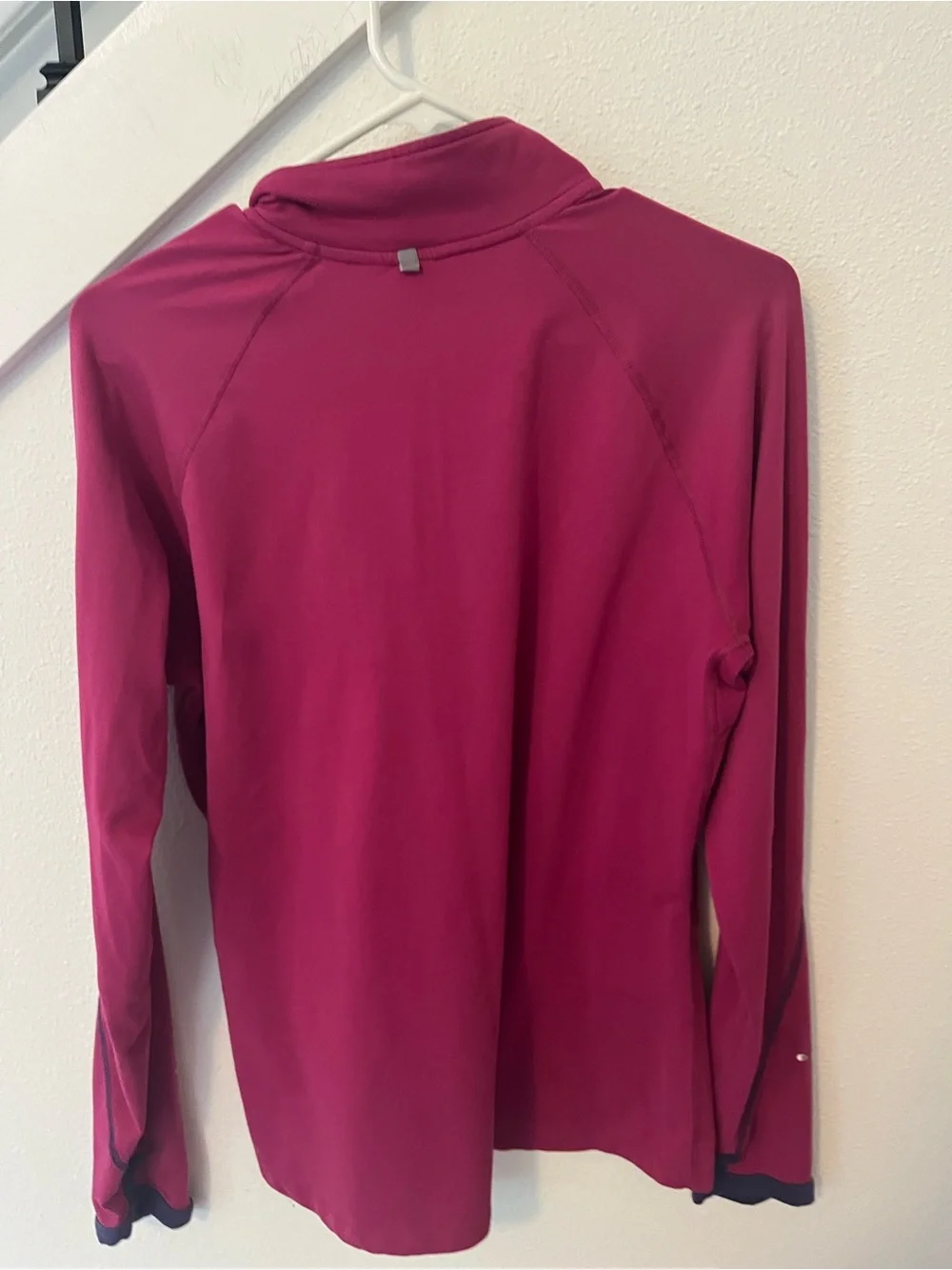 Nike Pink Dri-FIT Quarter-Zip Pullover with Navy Trim